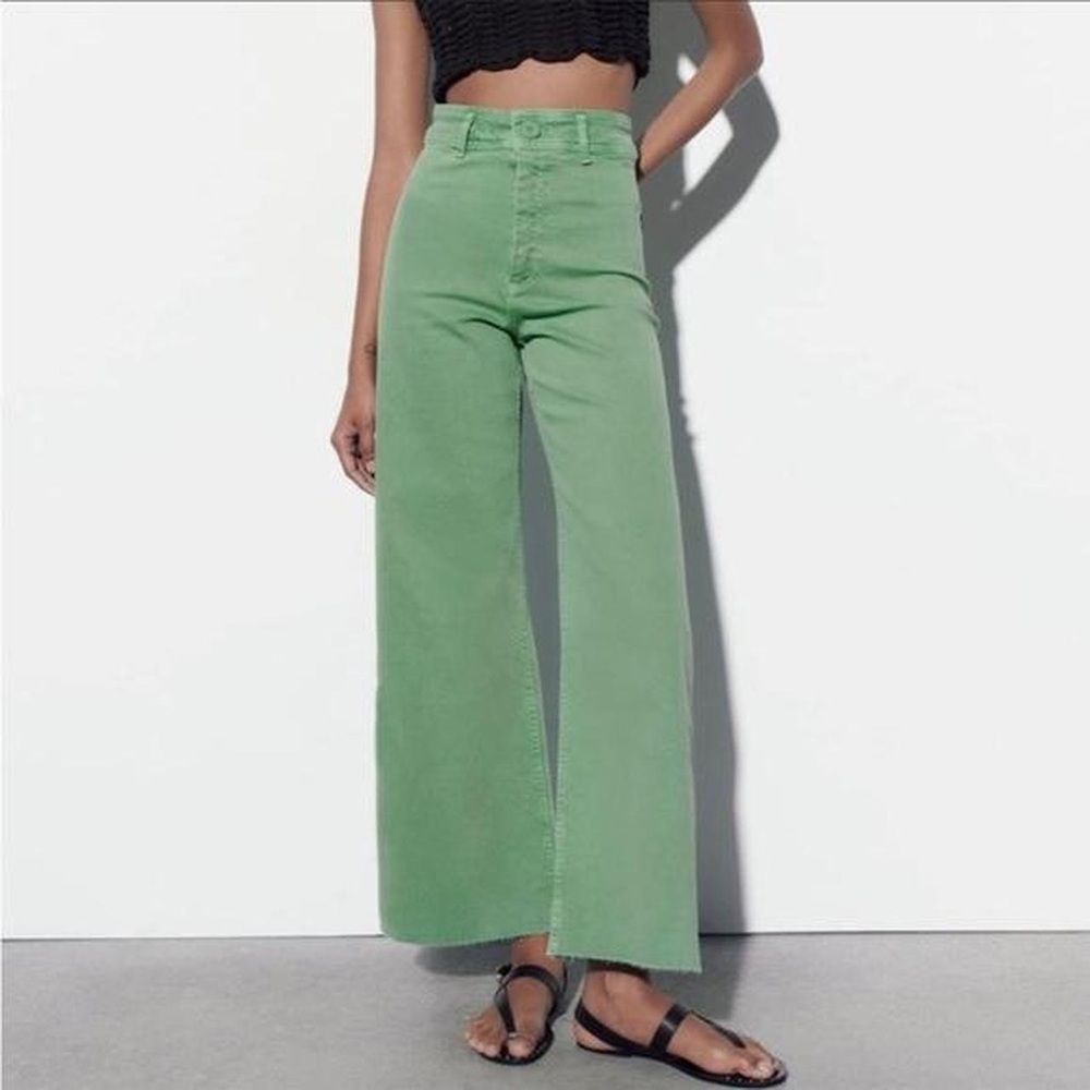 Zara high rise wide leg jeans